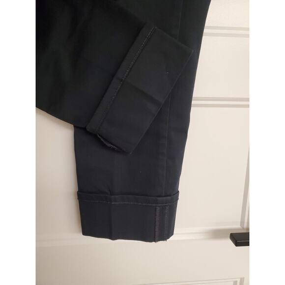 Women's NYDJ "Dayla Wide Cuff Capri" Jeans in Black Denim | Size 8 - Picture 5 of 9